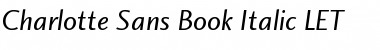 Download Charlotte Sans Book Italic LET Font Download Charlotte Sans Book Italic LET Font