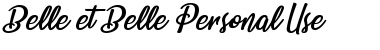 Download Belle et Belle Personal Use Font Download Belle et Belle Personal Use Font
