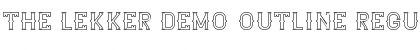 Download The Lekker DEMO Outline Font