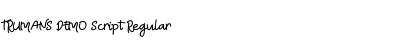 Download TRUMANS DEMO Script Font Download TRUMANS DEMO Script Font