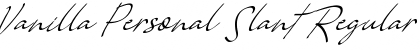 Download Vanilla Personal Slant Font Download Vanilla Personal Slant Font