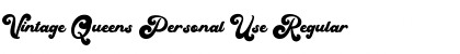 Download Vintage Queens Personal Use Font Download Vintage Queens Personal Use Font