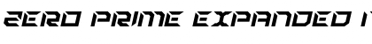 Download Zero Prime Expanded Italic Font Download Zero Prime Expanded Italic Font