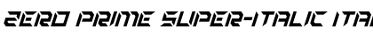 Download Zero Prime Super-Italic Font Download Zero Prime Super-Italic Font