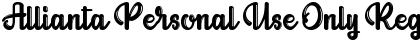 Download Allianta Personal Use Only Font Download Allianta Personal Use Only Font