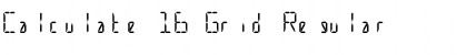 Download Calculate 16 Grid Font Download Calculate 16 Grid Font