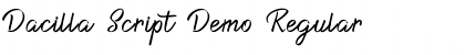 Download Dacilla Script Demo Font Download Dacilla Script Demo Font