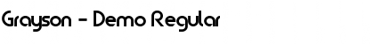 Download Grayson - Demo Font Download Grayson - Demo Font