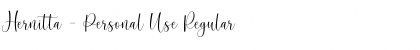 Download Hernitta - Personal Use Font Download Hernitta - Personal Use Font