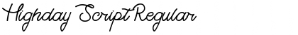 Download Highday Script Font Download Highday Script Font