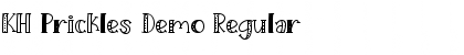 Download KH Prickles Demo Font Download KH Prickles Demo Font