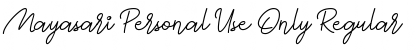 Download Mayasari Personal Use Only Font Download Mayasari Personal Use Only Font