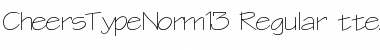 Download CheersTypeNorm13 Font Download CheersTypeNorm13 Font