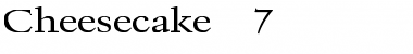 Download Cheesecake 7 Font Download Cheesecake 7 Font