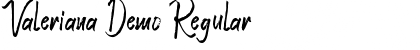 Download Valeriana Demo Font Download Valeriana Demo Font