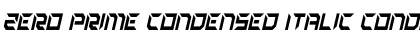 Download Zero Prime Condensed Italic Font Download Zero Prime Condensed Italic Font