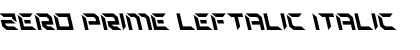 Download Zero Prime Leftalic Font Download Zero Prime Leftalic Font