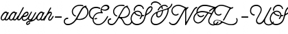 Download aaleyah-PERSONAL-USE-ONLY Font Download aaleyah-PERSONAL-USE-ONLY Font