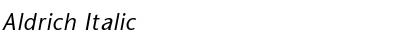 Download Aldrich Italic Font Download Aldrich Italic Font