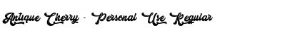 Download Antique Cherry - Personal Use Font Download Antique Cherry - Personal Use Font