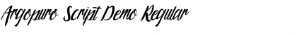 Download Argopuro Script Demo Font Download Argopuro Script Demo Font