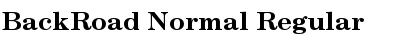 Download BackRoad Normal Font Download BackRoad Normal Font