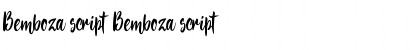Download Bemboza script Font Download Bemboza script Font