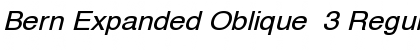 Download Bern Expanded Oblique 3 Font Download Bern Expanded Oblique 3 Font