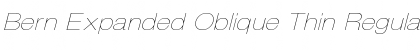 Download Bern Expanded Oblique Thin Font Download Bern Expanded Oblique Thin Font
