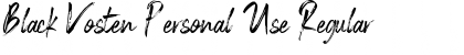 Download Black Vosten Personal Use Font Download Black Vosten Personal Use Font