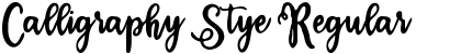 Download Calligraphy Stye Font Download Calligraphy Stye Font