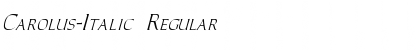 Download Carolus-Italic Font Download Carolus-Italic Font
