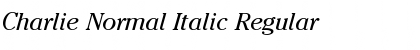 Download Charlie Normal Italic Font Download Charlie Normal Italic Font