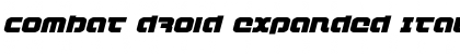 Download Combat Droid Expanded Italic Font Download Combat Droid Expanded Italic Font