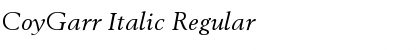 Download CoyGarr Italic Font Download CoyGarr Italic Font