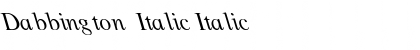Download Dabbington Italic Font Download Dabbington Italic Font