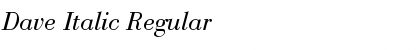 Download Dave Italic Font Download Dave Italic Font