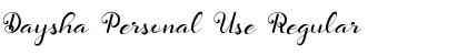 Download Daysha Personal Use Font Download Daysha Personal Use Font