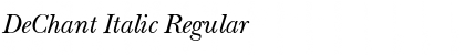 Download DeChant Italic Font Download DeChant Italic Font