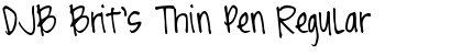 Download DJB Brit's Thin Pen Font Download DJB Brit's Thin Pen Font