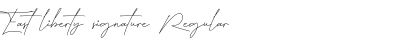 Download East liberty signature Font Download East liberty signature Font