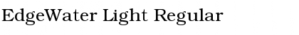 Download EdgeWater Light Font Download EdgeWater Light Font