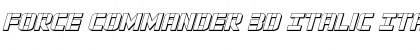 Download Force Commander 3D Italic Font Download Force Commander 3D Italic Font