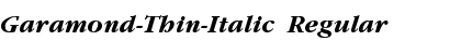 Download Garamond-Thin-Italic Font Download Garamond-Thin-Italic Font