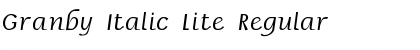 Download Granby Italic Lite Font Download Granby Italic Lite Font