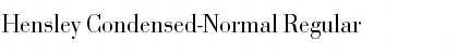 Download Hensley Condensed-Normal Font Download Hensley Condensed-Normal Font