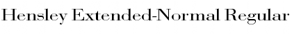 Download Hensley Extended-Normal Font Download Hensley Extended-Normal Font