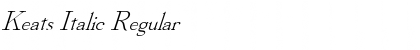 Download Keats Italic Font Download Keats Italic Font
