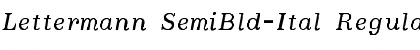 Download Lettermann SemiBld-Ital Font Download Lettermann SemiBld-Ital Font