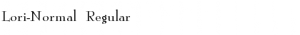Download Lori-Normal Font Download Lori-Normal Font